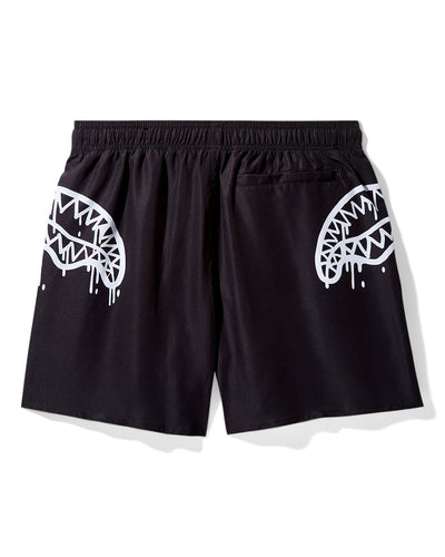 WHITE DRIP SWIM SHORTS