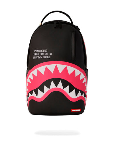 CENTRAL SOLID GREY WITH PINK SHARK MOUTH/ SHARK CENTRAL BLACK CHECKER SHARK MOUTH BACKPACK