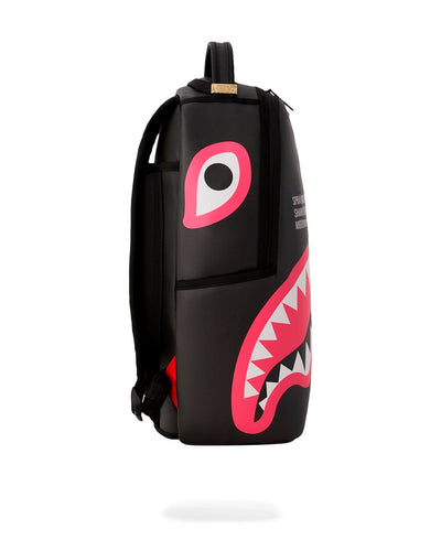 CENTRAL SOLID GREY WITH PINK SHARK MOUTH/ SHARK CENTRAL BLACK CHECKER SHARK MOUTH BACKPACK