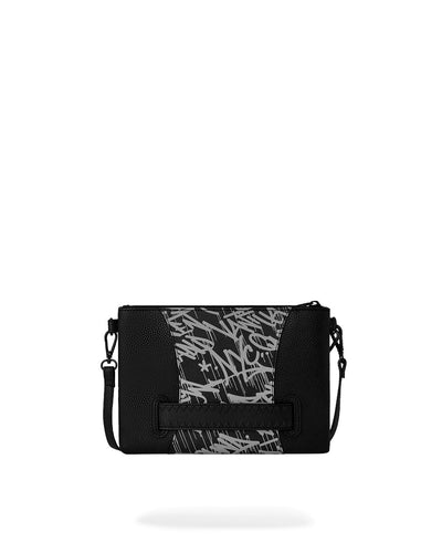 MIDNIGHT RACEWAY GRAFFITI CROSSOVER CLUTCH W/ SHOUDLER STRAP