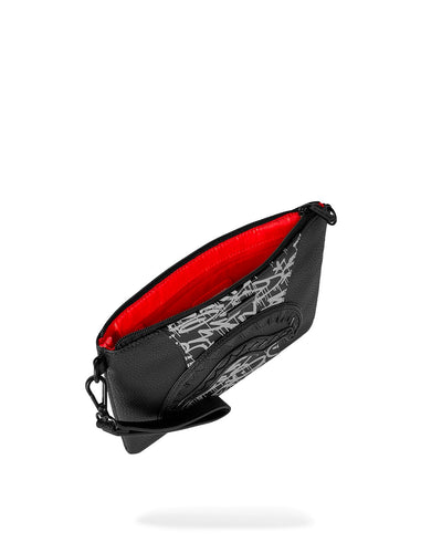 MIDNIGHT RACEWAY GRAFFITI CROSSOVER CLUTCH W/ SHOUDLER STRAP