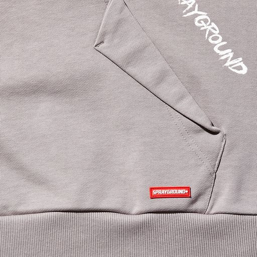 WIDE PAINT HOODIE PULLOVER GREY